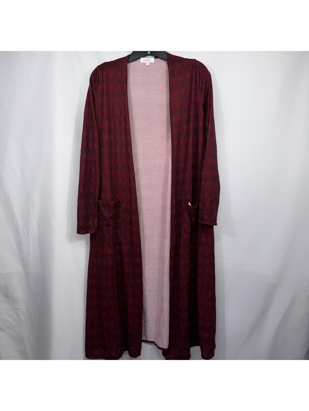 LuLaRoe Sarah M Plaid Duster Cardigan NWT
